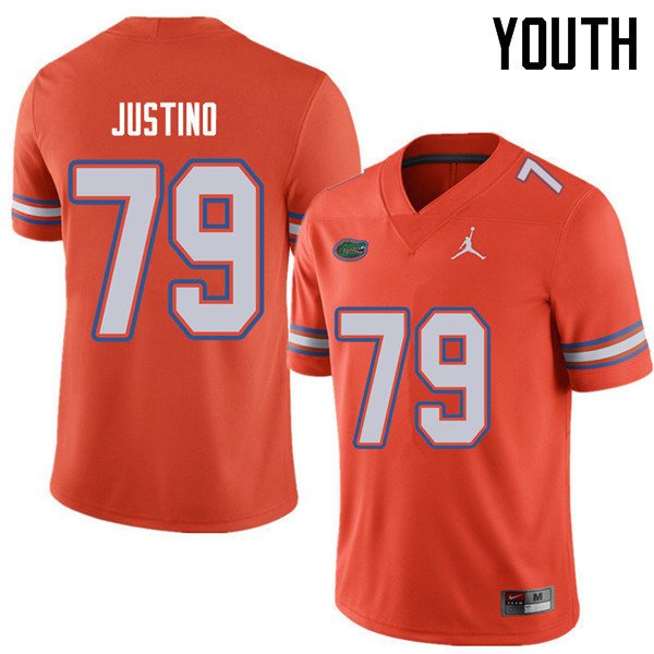 Jordan Brand Youth #79 Daniel Justino Florida Gators College Football Jerseys Sale-Orange